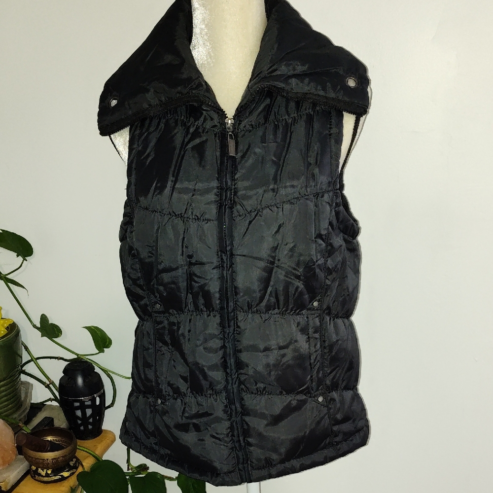 Laura Scott Charcoal Puffer Vest
